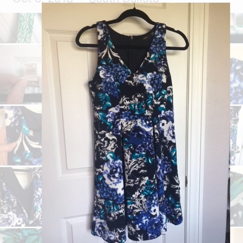 Dex brand pleated floral dress sz small - Picture 6 of 8